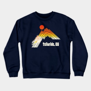 Telluride Colorado 70s/80s Retro Souvenir Style Skiing Crewneck Sweatshirt